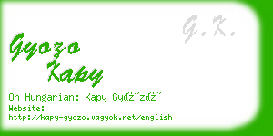 gyozo kapy business card